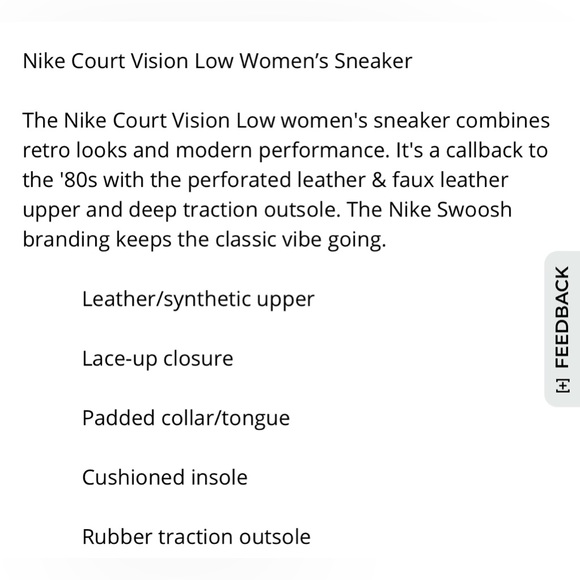 ⭐️NWOT Nike court vision low sneakers/tennis shoes in pearl white… - Picture 11 of 11